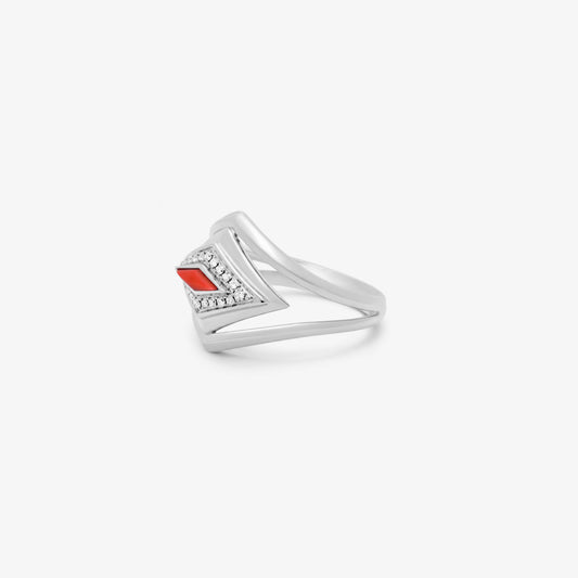 Lumira Delights Halo Ring - Coral