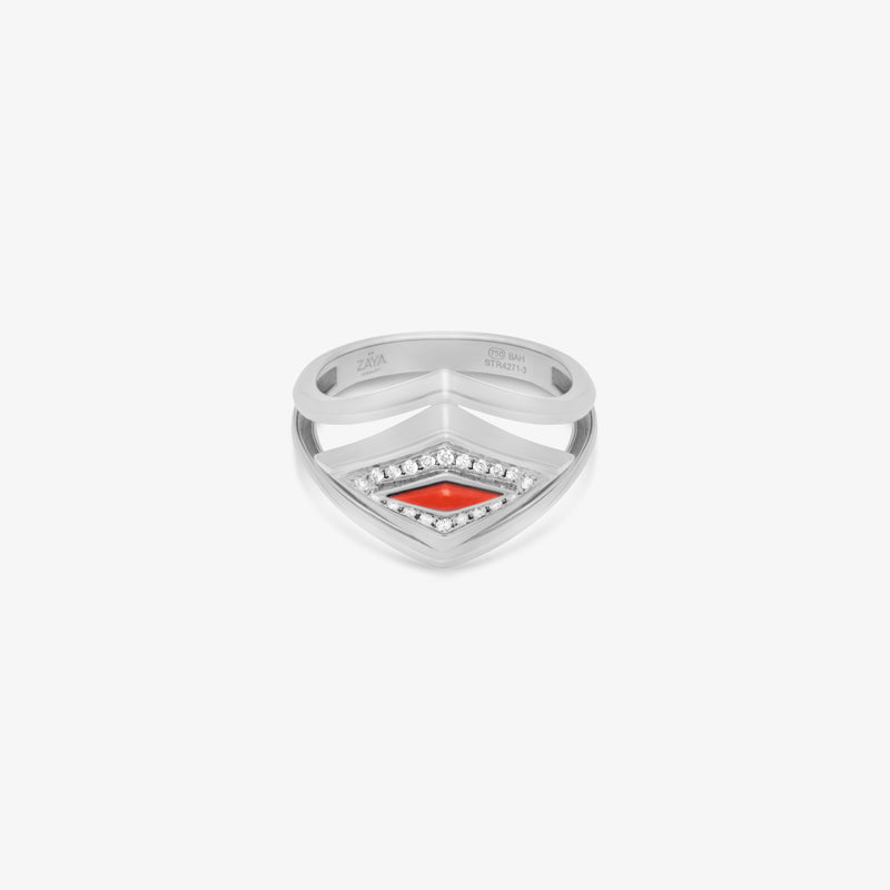 Lumira Delights Halo Ring - Coral