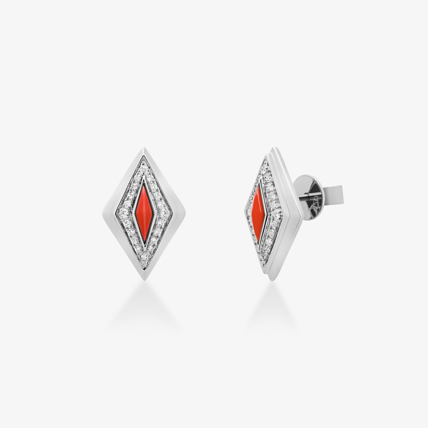 Lumira Delights Stud Earrings - Coral